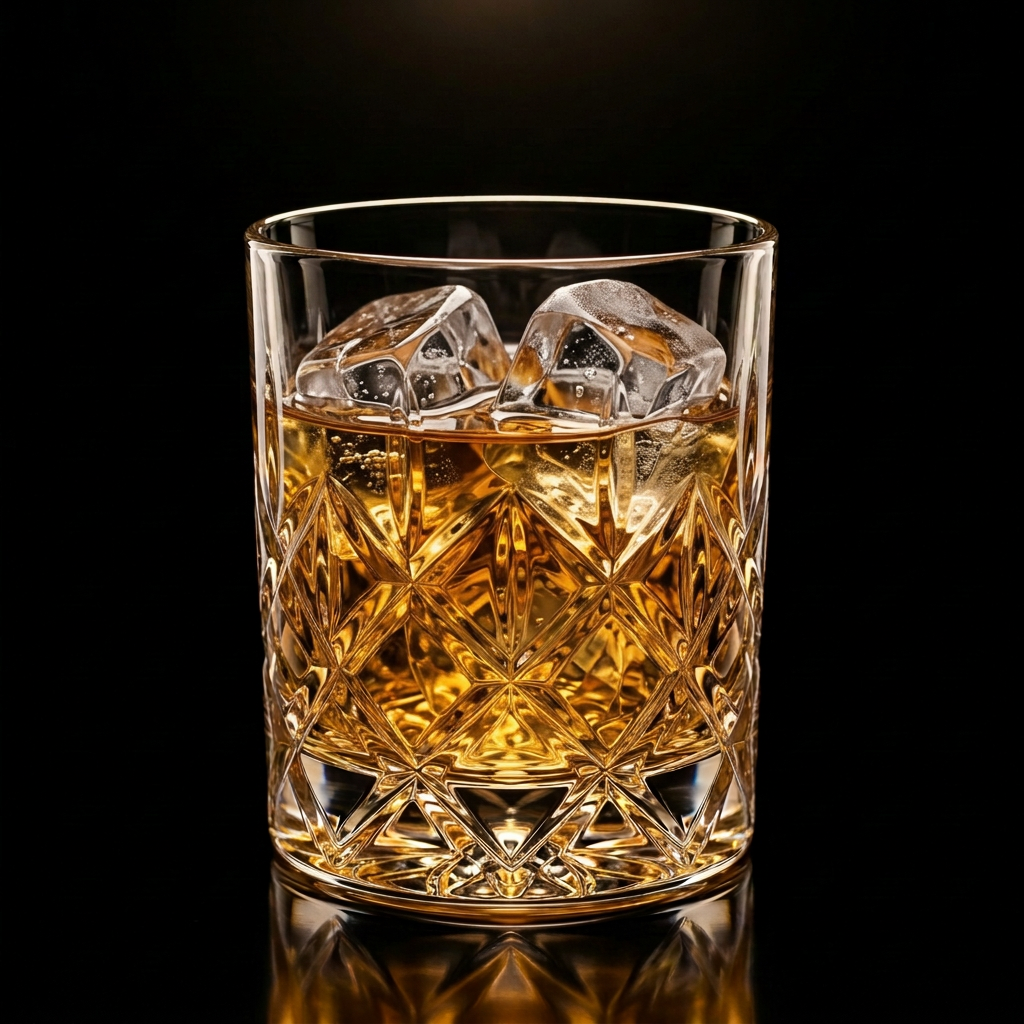 Crystal glass filled